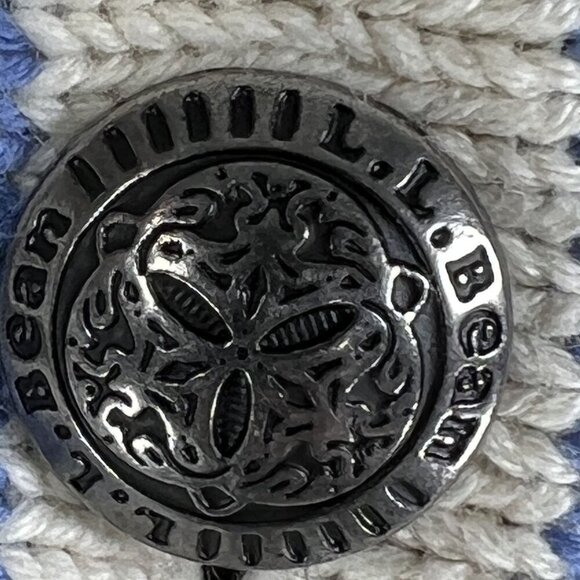 L.L. Bean Vintage Womens XL Nordic Fair Isle Thick Cardigan Fisherman Sweater - Picture 9 of 16